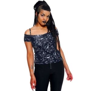 NWT Lula Bardot top- Killstar